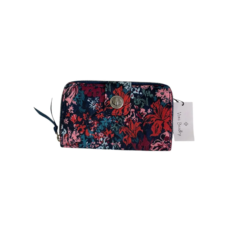 Backpack with waterproof needs-Wallet By Vera Bradley In Blue & Red, Size:Large