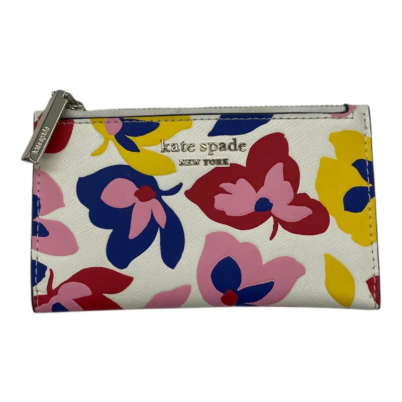 Backpack with more gear-Wallet Designer By Kate Spade In Floral Print, Size:Medium