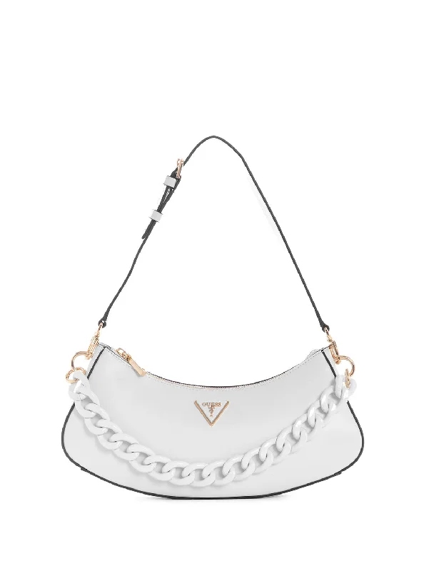 Handbag foldable design-White Corina Shoulder Bag