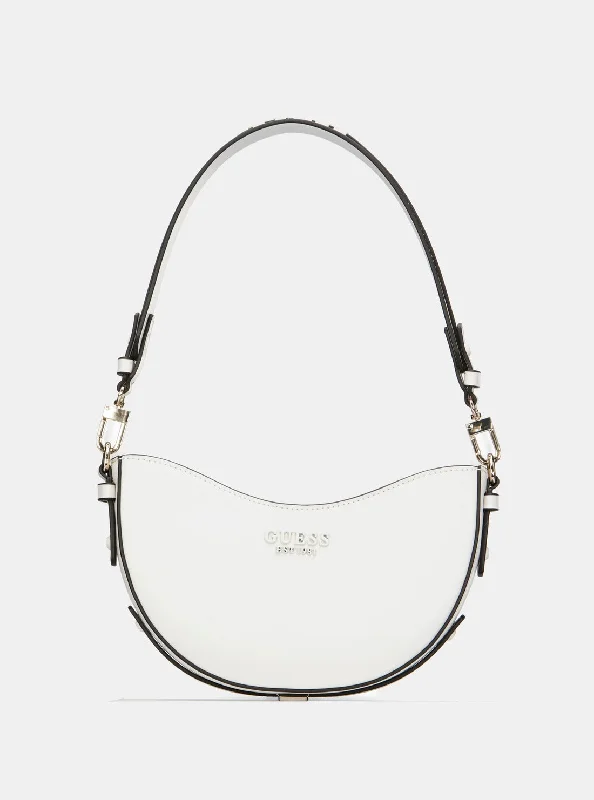 Handbag soft suede-White Sarita Shoulder Bag