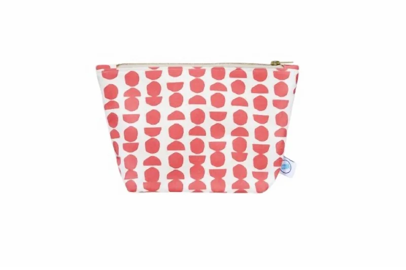 Keychains with metal designs-Women's Artemis Cosmetic Bag In Coral