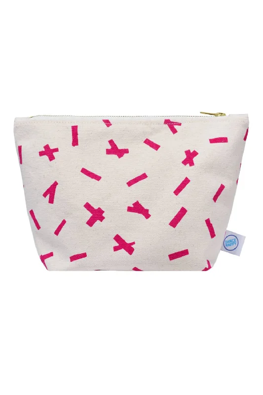 Wallets for travel use-Women's Sprinkles Cosmetic Bag In Rose