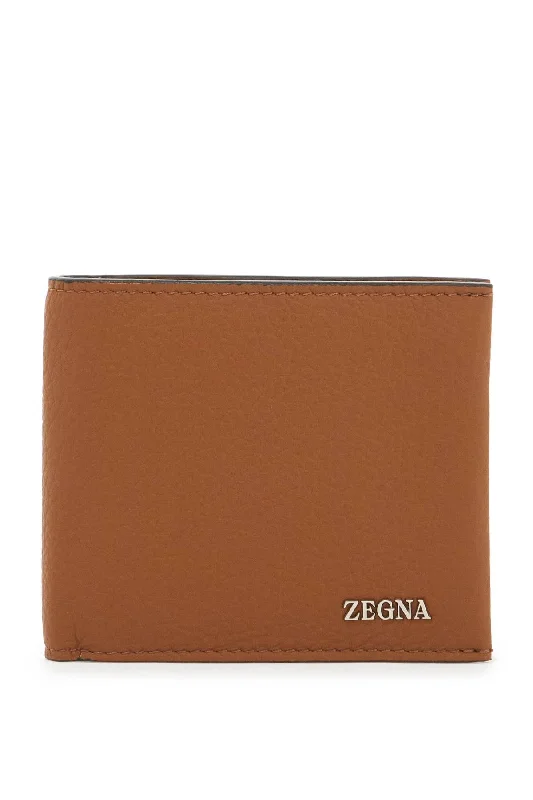 men wallets recycled design-Zegna Leather Bifold Wallet