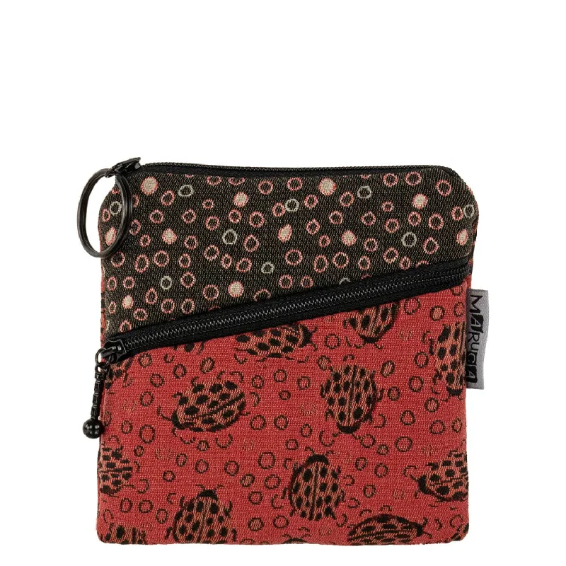 Leisure Bag for outdoor festivals-Roo Pouch in Ladybug Ruby