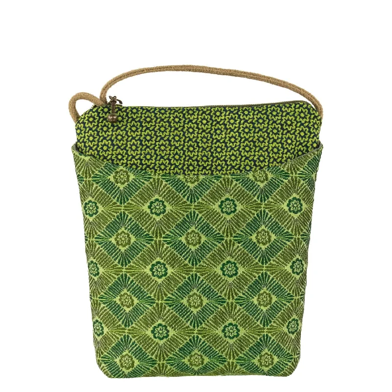 Leisure Bag for weekend outings-Busy Bee in Mosaic Green