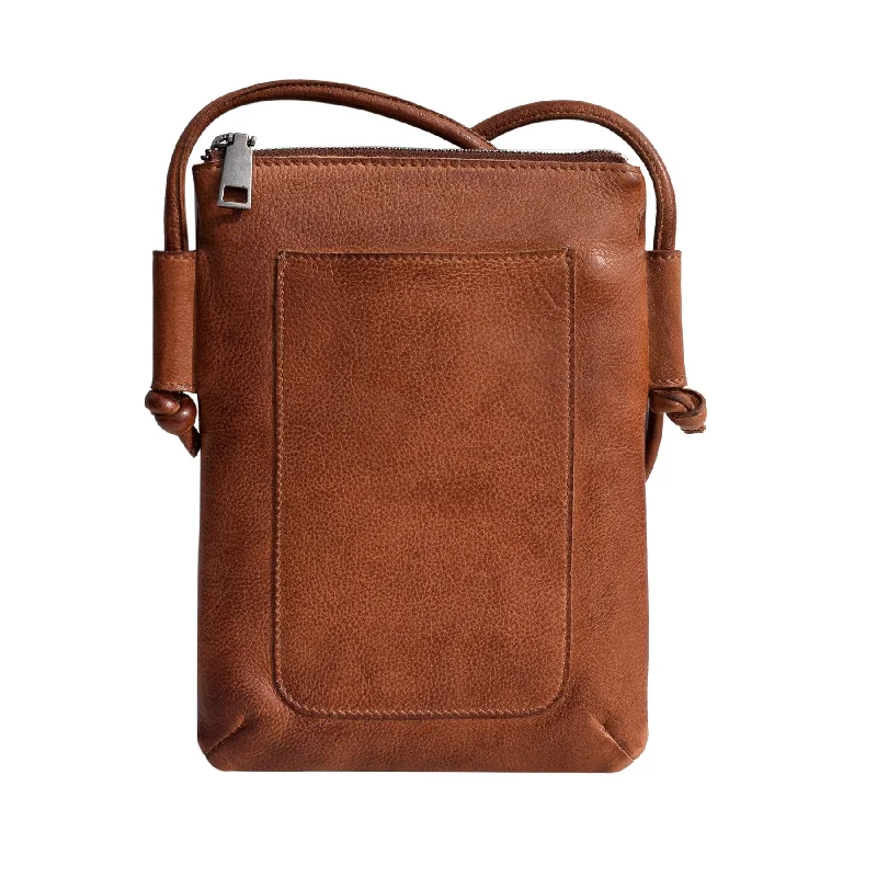 Leisure Bag with bold straps-Miller Crossbody in Cognac