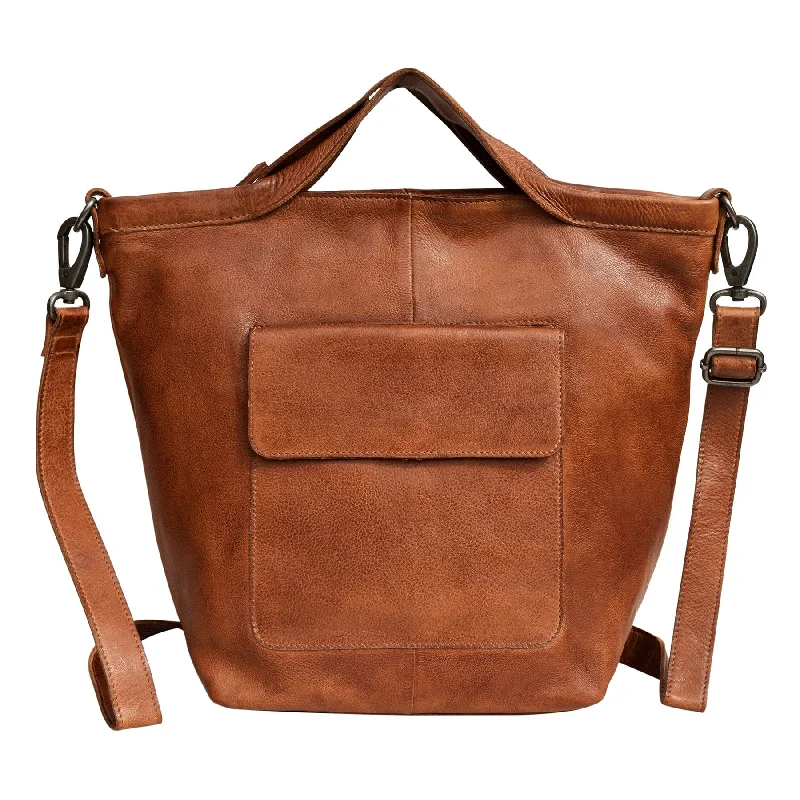 Leisure Bag for holiday outings-Bianca Crossbody Tote in Cognac