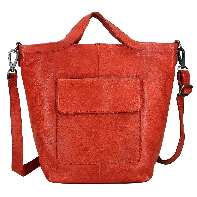 Leisure Bag for outdoor travel-Bianca Crossbody Tote in Red