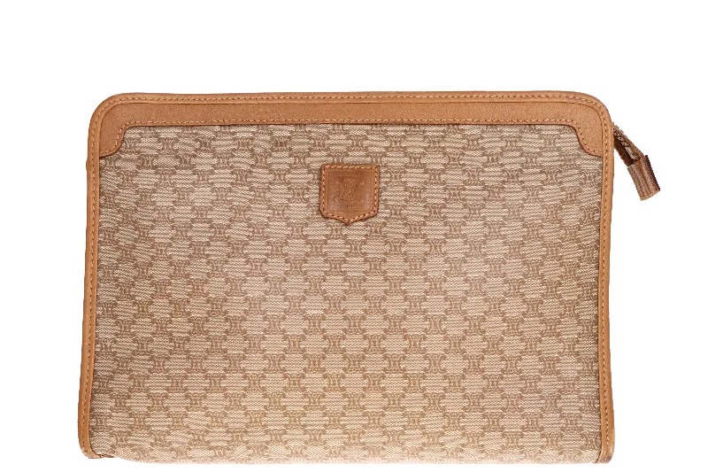 Handbag modern finish-Vintage Celine Macadam Clutch Bag