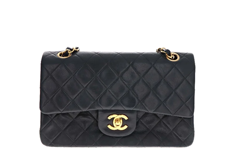 Handbag for lawyers-Chanel Vintage Lambskin Classic Double Flap Bag Small