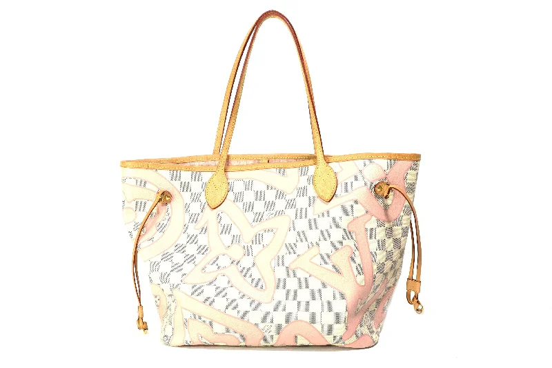 Handbag for summer-Louis Vuitton Damier Azur Tahitienne Neverfull MM