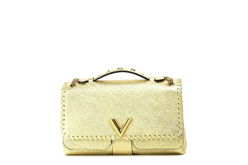 Handbag with compartments-Louis Vuitton Gold Very Chain Bag