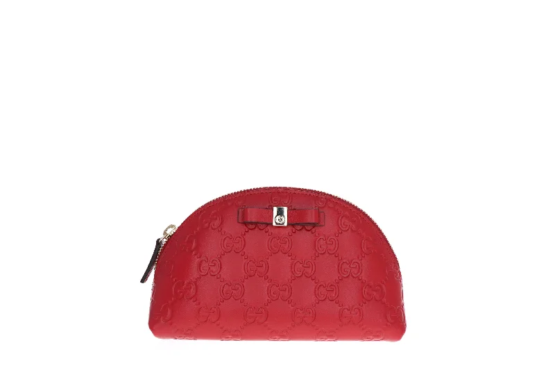 Handbag modern look-Gucci Bow Signature Cosmetic Case