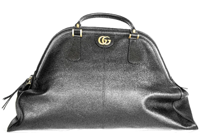 Handbag trendy look-Gucci Calfskin Large Re(Belle) Top Handle Bag Black W/ Strap