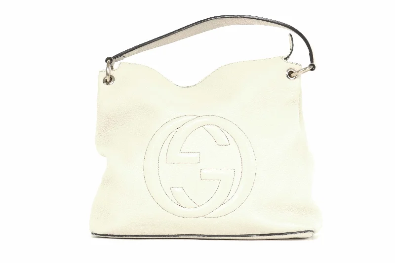 Handbag with embroidery-Gucci Soho Leather Hobo Bag