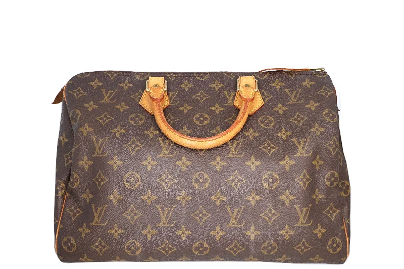 Handbag with chain-Louis Vuitton Monogram Speedy 35