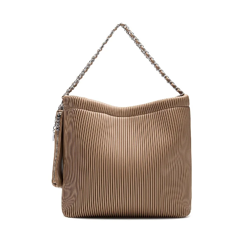 Leisure Bag with durable straps-Isabella Shoulder Bag - Latte