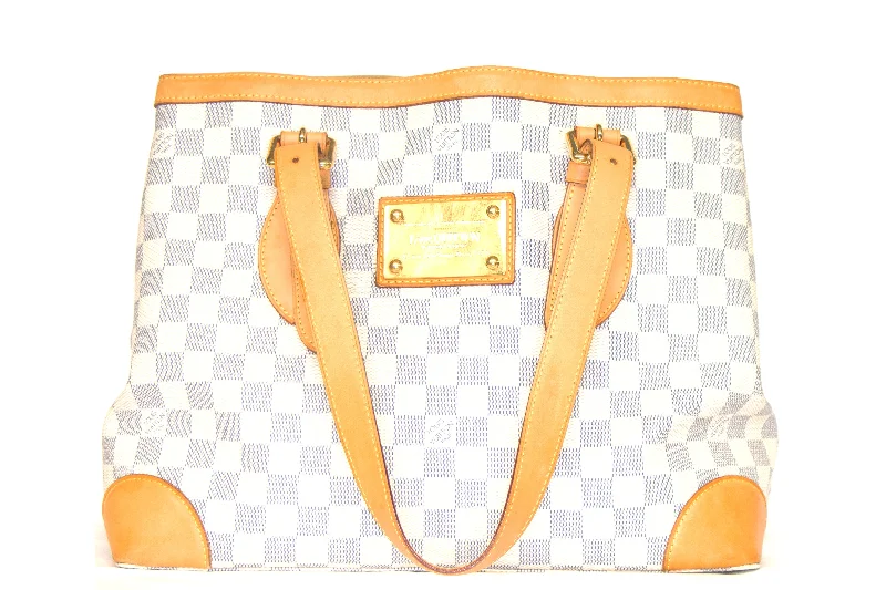 Handbag with strap-Louis Vuitton Damier Azur Hampstead MM