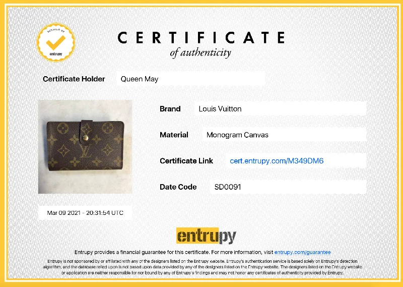 Handbag with buckle-Louis Vuitton Monogram Coated Canvas French Purse