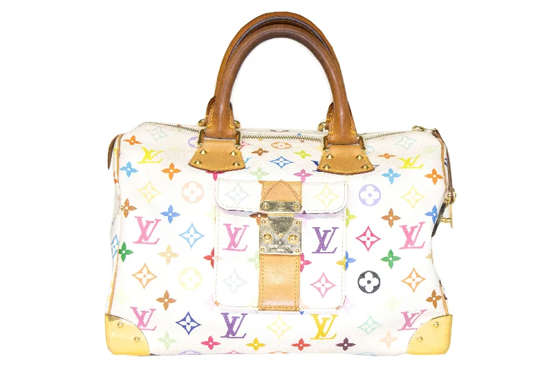 Handbag luxury style-Louis Vuitton Multicolore Monogram Speedy 30