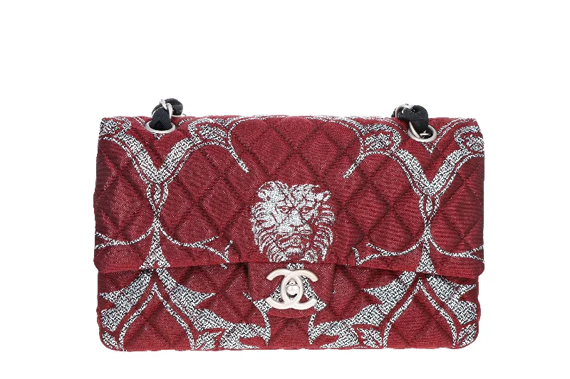 Handbag unique style-Rare Limited Edition Chanel Paris-Moscow Lion Brocade Double Flap Bag