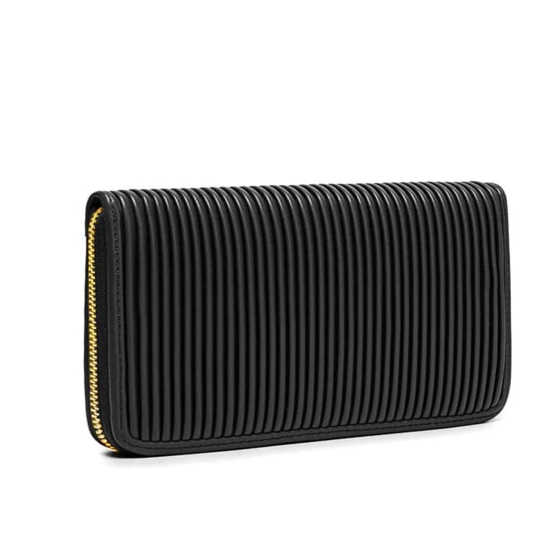 Leisure Bag with vibrant design-Sandy Wallet - Black Pleated