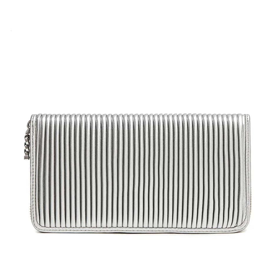 Leisure Bag for relaxed days-Sandy Wallet - Silver Pleated