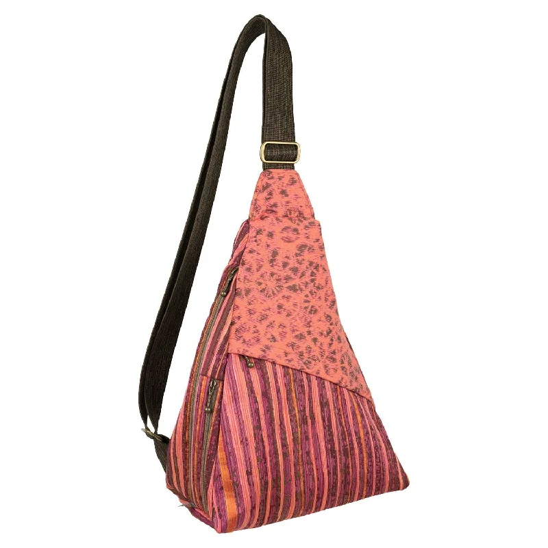 Leisure Bag with shoe compartment-GoGo in Abstract Strokes Hot