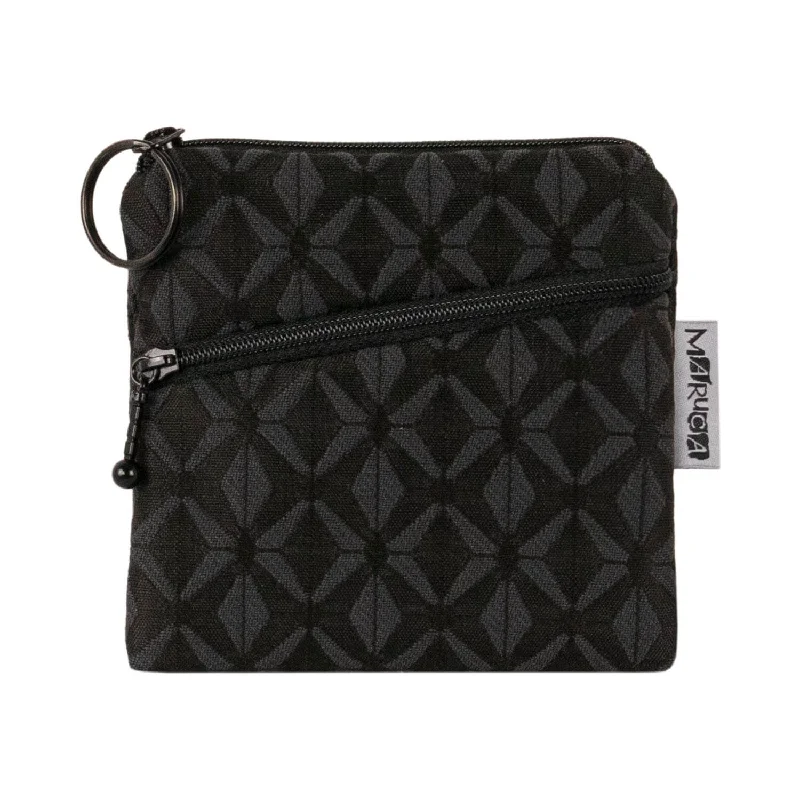 Leisure Bag with stylish straps-Roo Pouch in Diamond Black