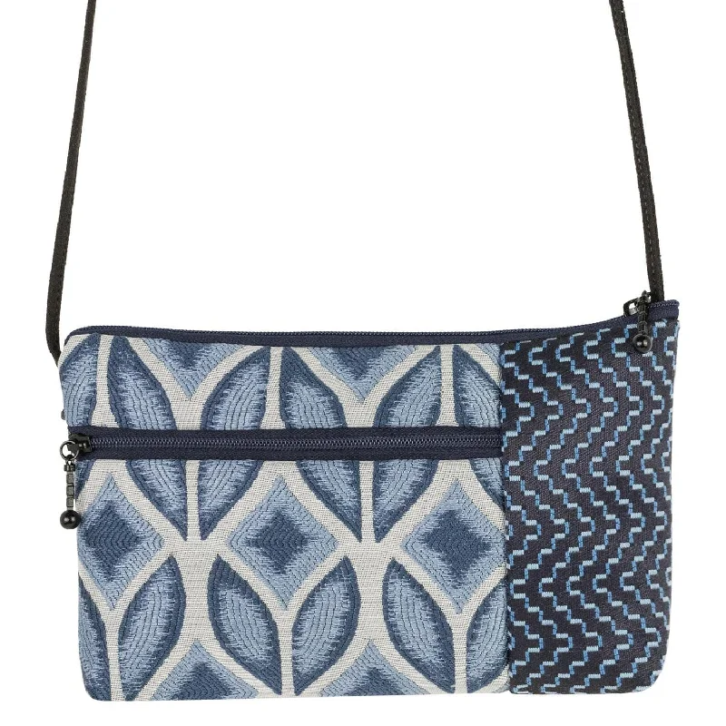 Leisure Bag with padded straps-Tomboy in Woven Tulip Blue