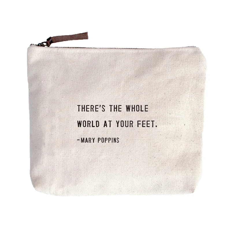 Leisure Bag for picnics-There's The Whole World At Your Feet Canvas Bag