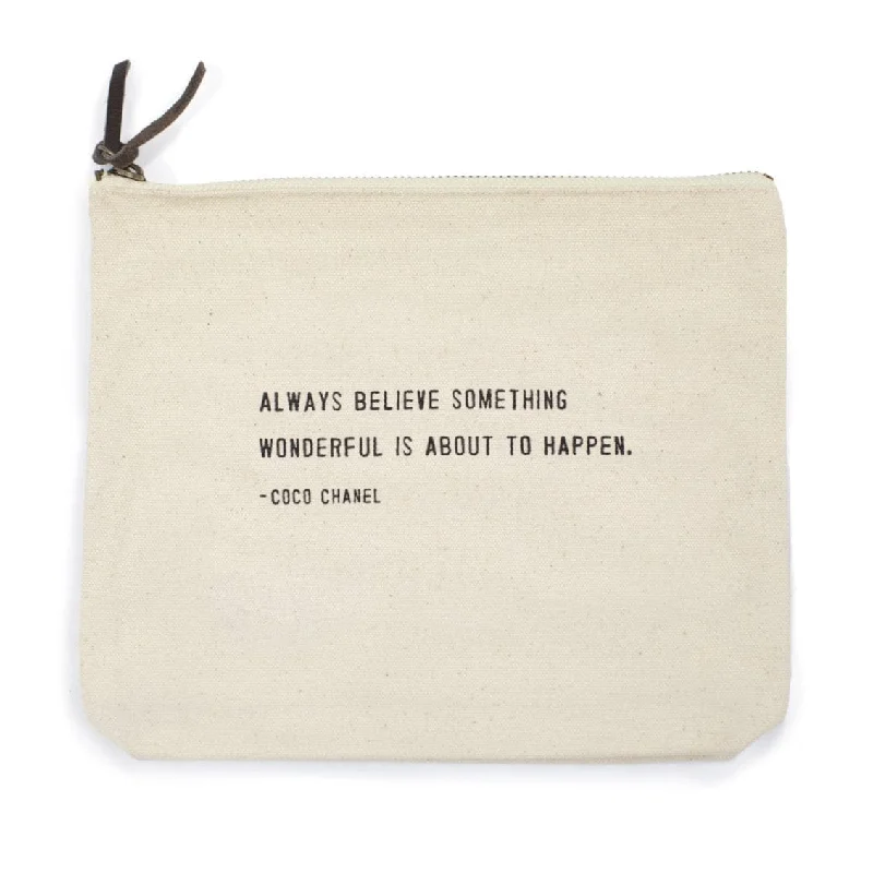 Leisure Bag for holiday leisure-"Always Believe Something Wonderful..." Canvas Bag