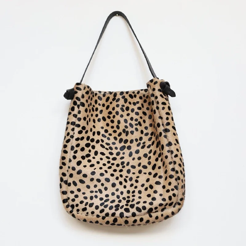 Leisure Bag affordable-The Lisette Hobo in Cheetah with Black Strap