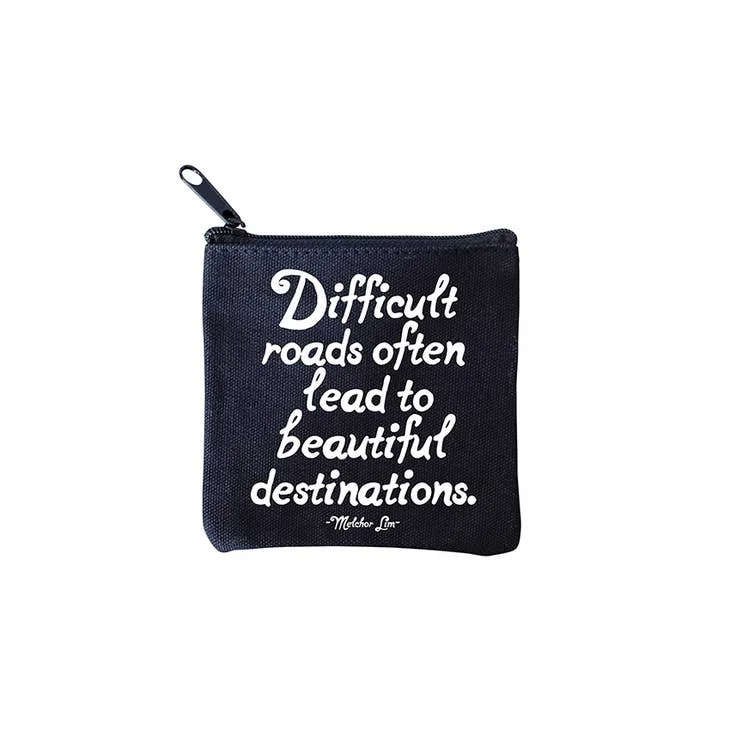 Leisure Bag for holiday outings-"difficult roads" mini pouch