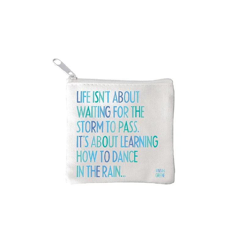 Leisure Bag with padded design-"dance in the rain " mini pouch