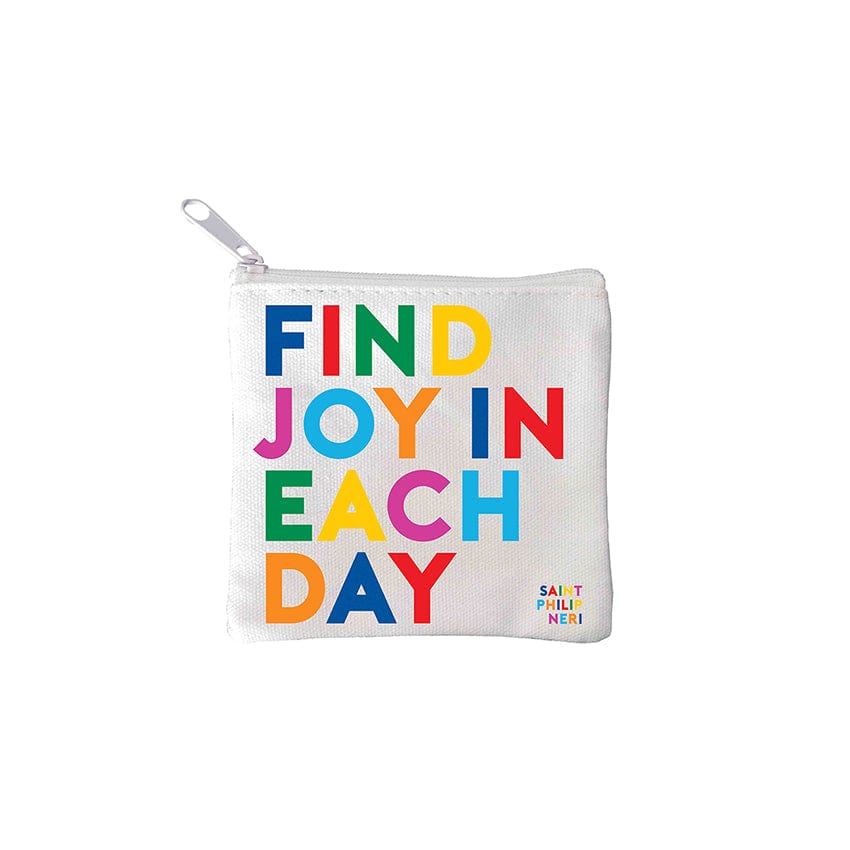 Leisure Bag with trendy handles-"find joy" mini pouch