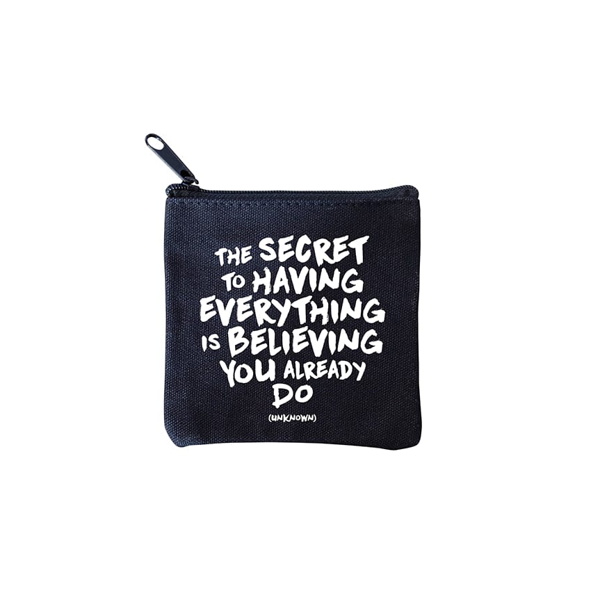 Leisure Bag with bold straps-"secret to having everything" mini pouch