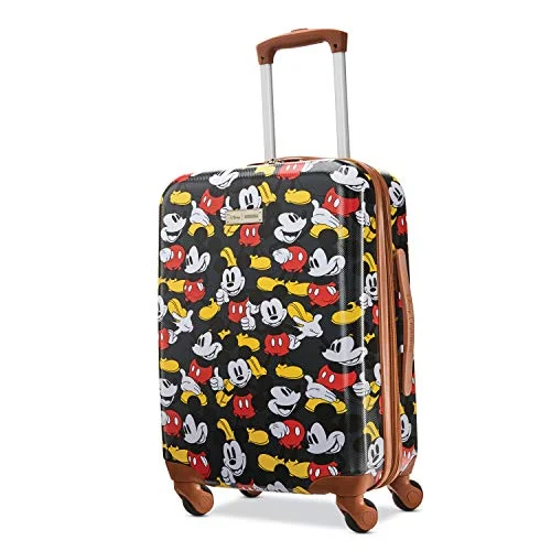 suitcase with travel hacks-American Tourister Disney Hardside Luggage with Spinner Wheels, Mickey Mouse Classic