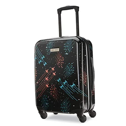 suitcase for winter vacations-American Tourister Star Wars Hardside Spinner Wheel Luggage, Galaxy