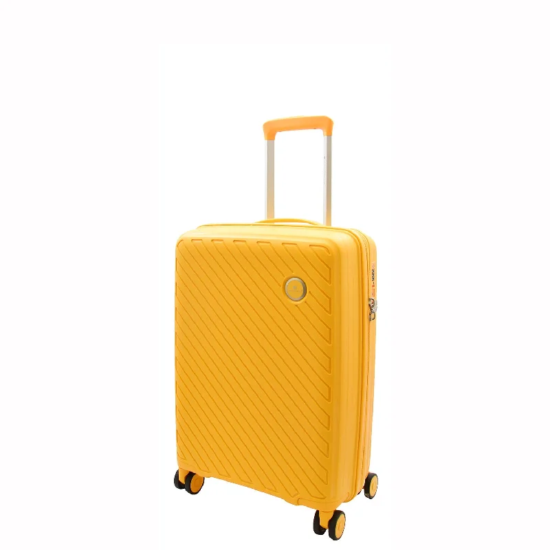 suitcase with modern look-Cabin Size Suitcase Hard Shell Wheeled Luggage TOURER Yellow