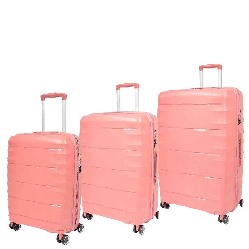 suitcase with eco straps-Wheeled Expandable ABS Luggage Miyazaki Rose Gold