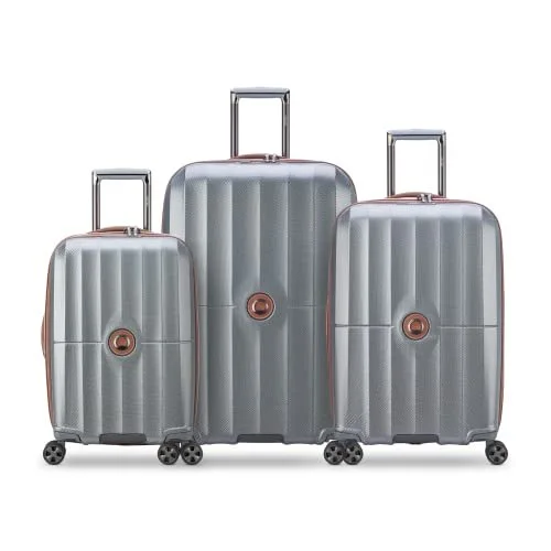 suitcase with travel kits-DELSEY Paris St. Tropez Hardside Expandable Luggage with Spinner Wheels