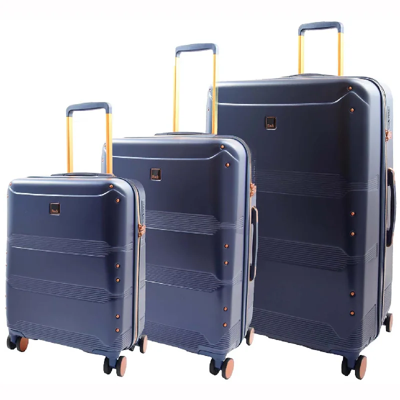 suitcase with sturdy design-Expandable 8 Wheeled Travel Luggage Florence Navy