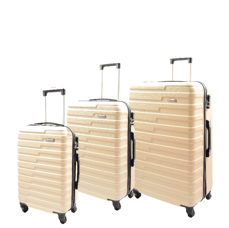 suitcase with durable fabric-Four Wheel Suitcases Hard Shell Luggage Sega Off White