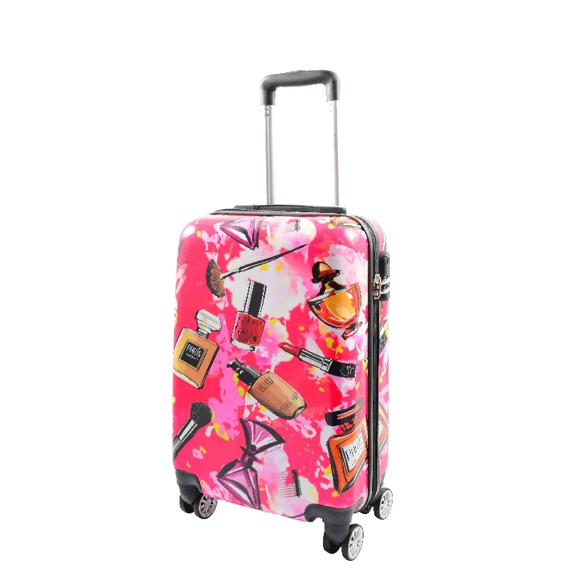 suitcase with travel gear-Four Wheels Hard Shell Make Up Print Luggage VIANA