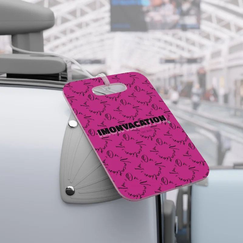 suitcase for short flights-I.O.V-SPS23 Pink Luggage Tag