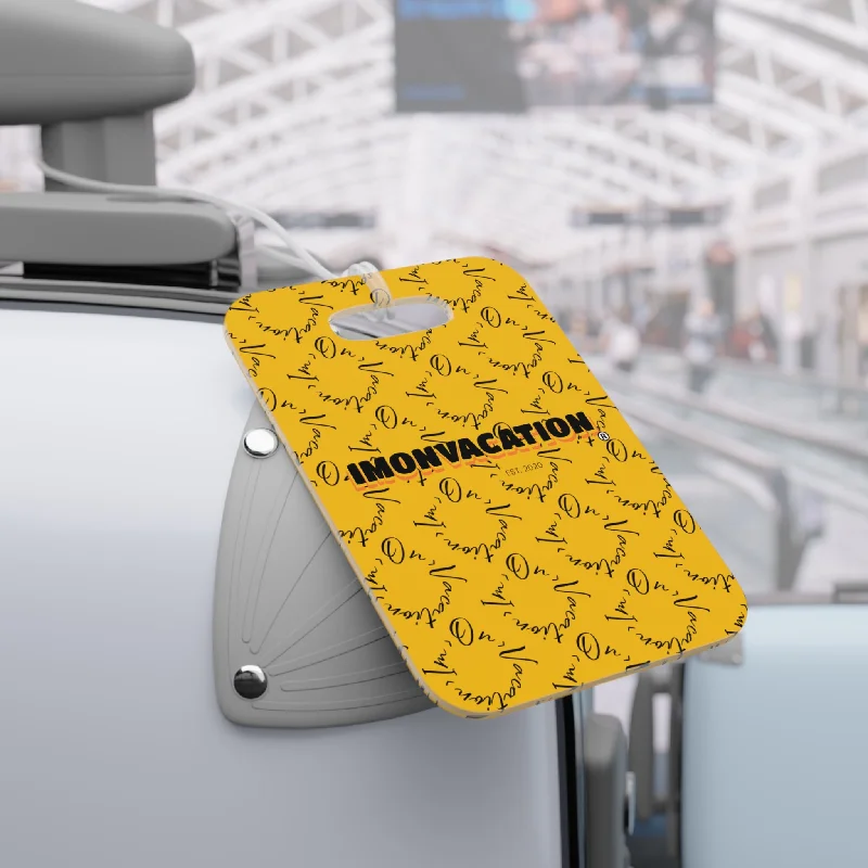 suitcase with durable zip-I.O.V-SPS23 Yellow Luggage Tag