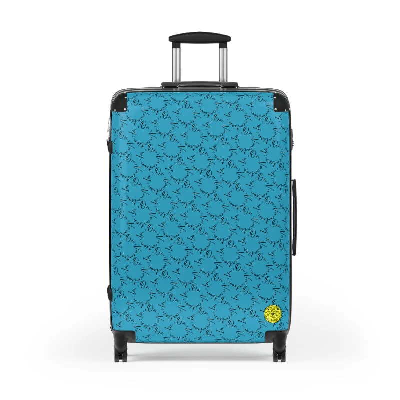 suitcase with travel pouches-I.O.V- Turquoise Suitcases