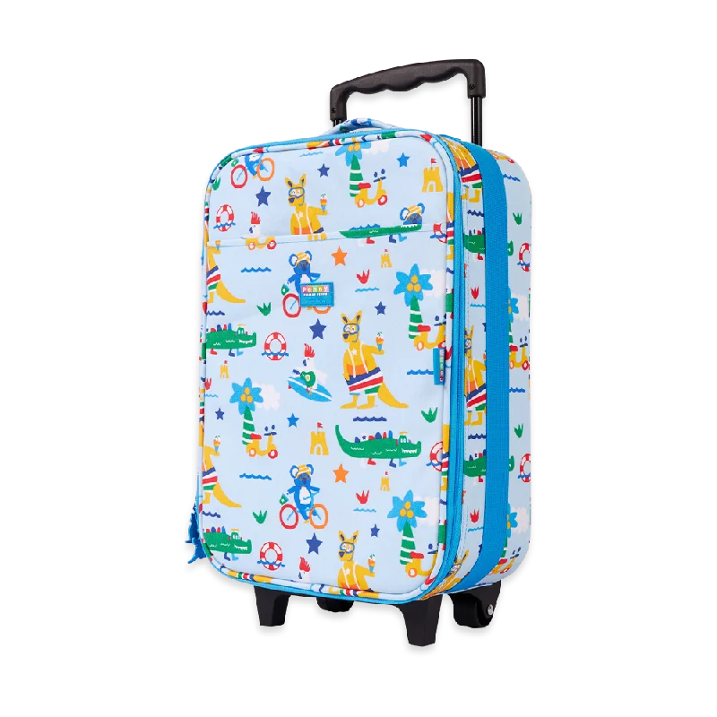 suitcase with travel accessories-Kids' 2 Wheel Suitcase - Kanga Crew