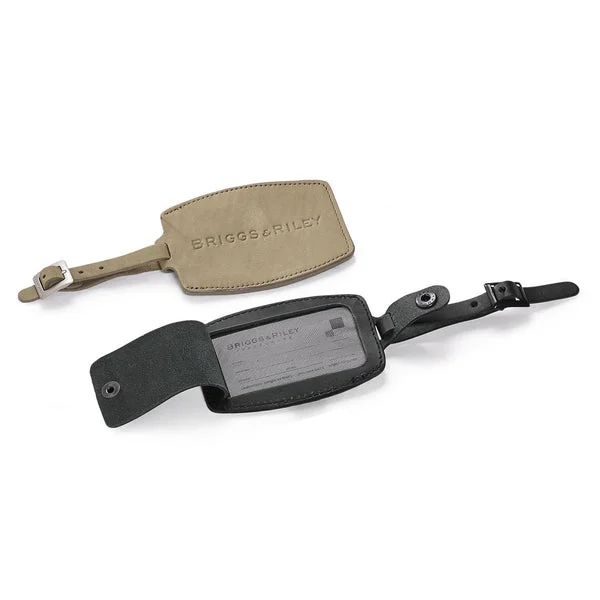 suitcase for small journeys-Leather Luggage Tag from Briggs & Riley